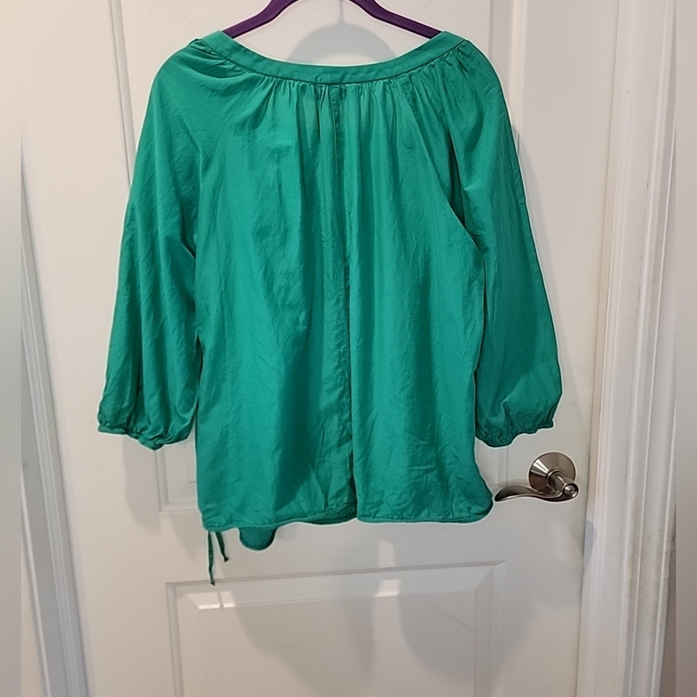 Trina Turk Bright Green Top Size L - Picture 8 of 8